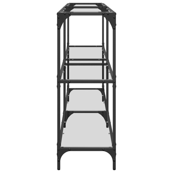Konsolentisch Transparent Glas Stahl 158,5cm
