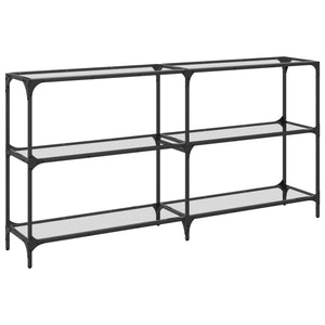Konsolentisch Transparent Glas Stahl 158,5cm