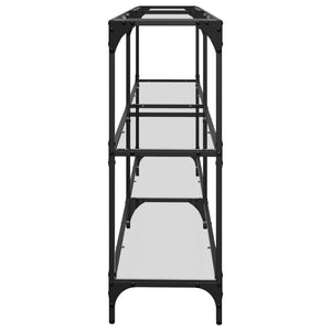 Konsolentisch Transparent Glasplatte Stahl 194,5cm
