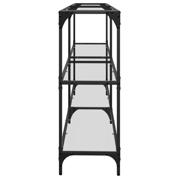 Konsolentisch Transparent Glasplatte Stahl 194,5cm