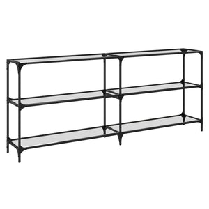 Konsolentisch Transparent Glasplatte Stahl 194,5cm