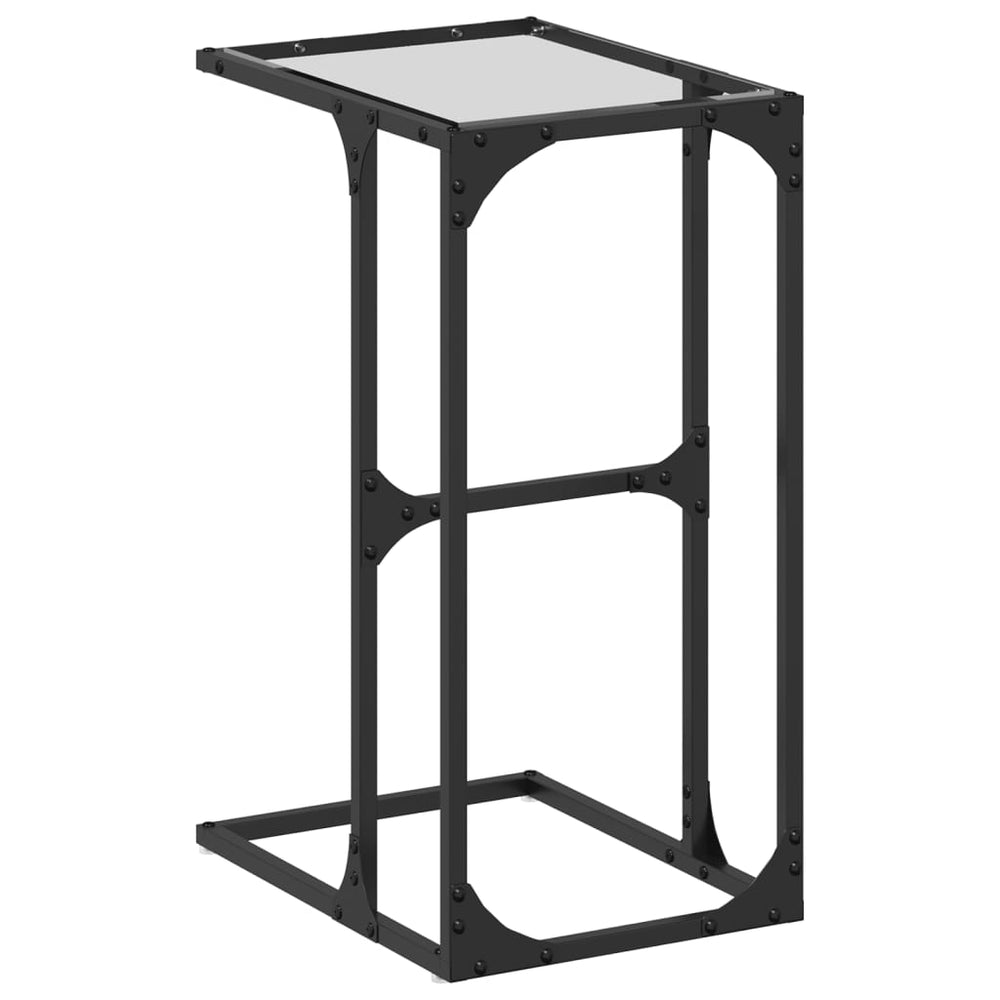Beistelltisch Transparent Glas Stahl 40x30x61,5cm