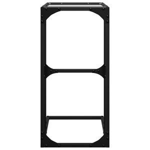 Beistelltisch Transparent Glas Stahl 40x30x61,5cm