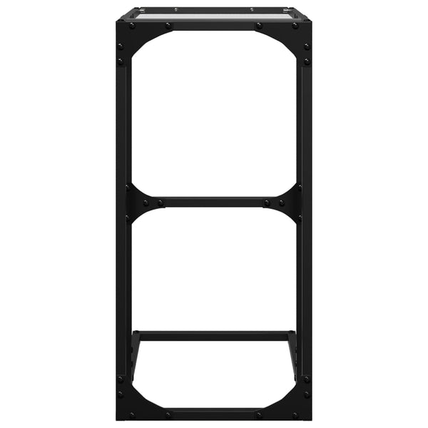 Beistelltisch Transparent Glas Stahl 40x30x61,5cm