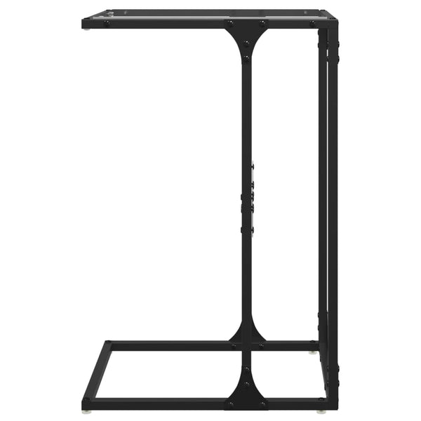 Beistelltisch Transparent Glas Stahl 40x30x61,5cm
