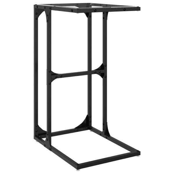 Beistelltisch Transparent Glas Stahl 40x30x61,5cm