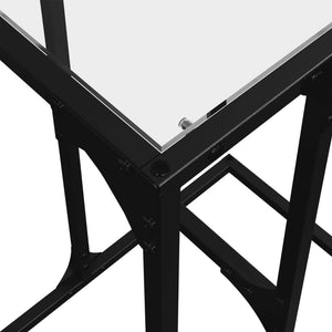 Beistelltisch Transparent Glas Stahl 40x30x61,5cm