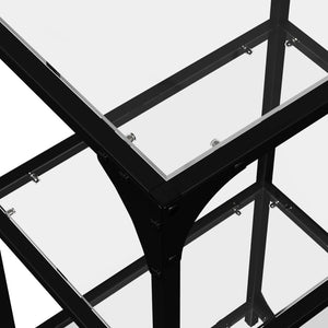 Glasregal Transparent 40x30x95 cm Stahl