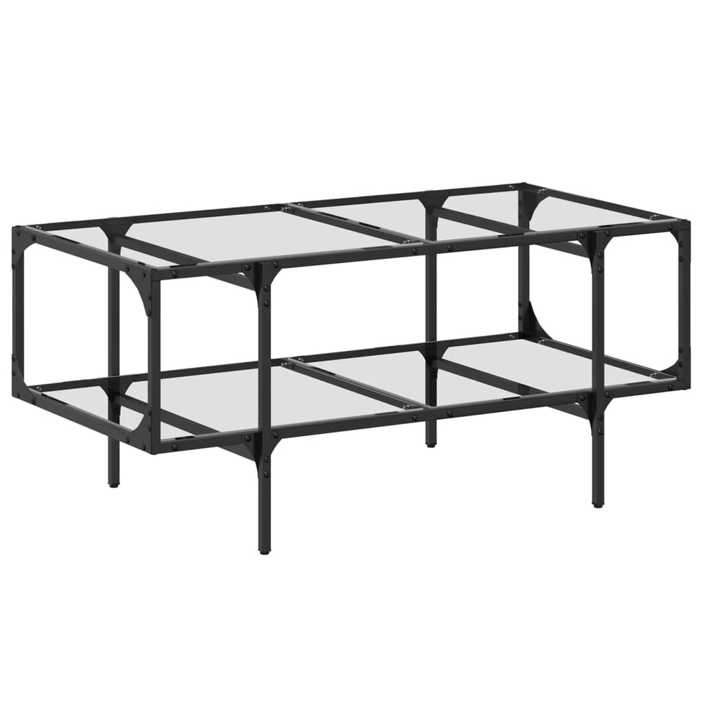 Couchtisch Glasplatte Transparent 98,5x50x45 cm