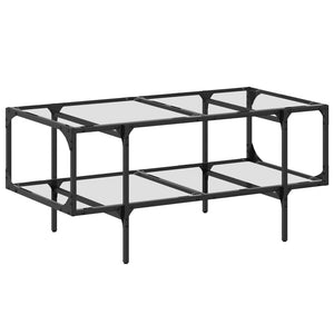 Couchtisch Glasplatte Transparent 98,5x50x45 cm