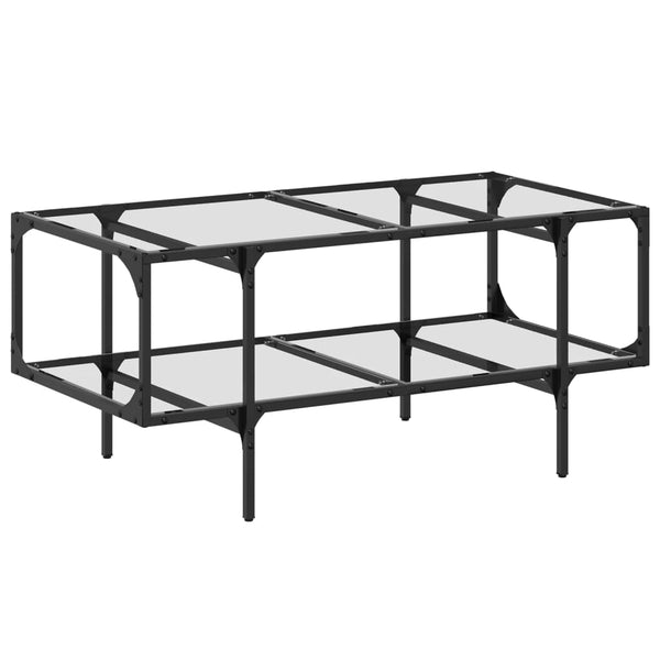Couchtisch Glasplatte Transparent 98,5x50x45 cm