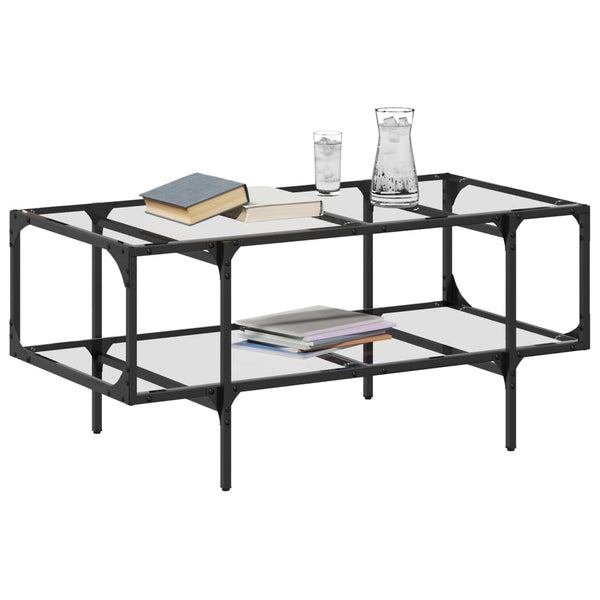 Couchtisch Glasplatte Transparent 98,5x50x45 cm