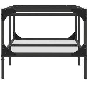 Couchtisch Glasplatte Transparent 98,5x50x45 cm