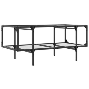 Couchtisch Glasplatte Transparent 98,5x50x45 cm