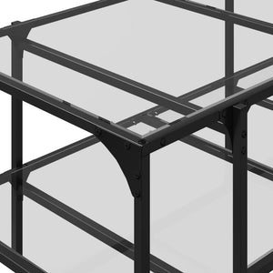 Couchtisch Glasplatte Transparent 98,5x50x45 cm