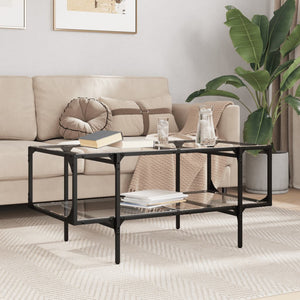 Couchtisch Glasplatte Transparent 98,5x50x45 cm