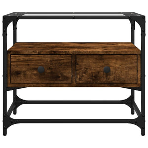 TV-Schrank Räuchereiche mit Glasplatte 60 cm