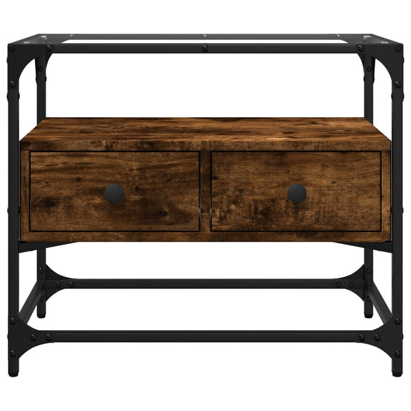 TV-Schrank Räuchereiche mit Glasplatte 60 cm