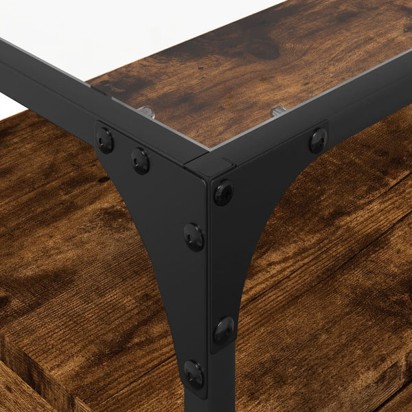 TV-Schrank Räuchereiche mit Glasplatte 60 cm