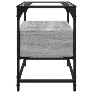 TV-Schrank Grau Sonoma 60 cm mit Glasplatte