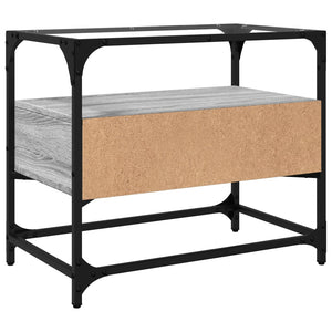 TV-Schrank Grau Sonoma 60 cm mit Glasplatte