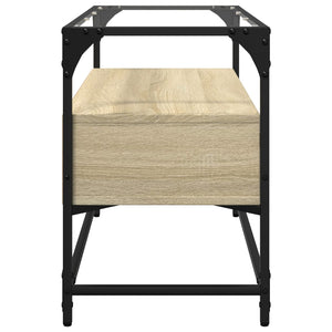 TV-Schrank Sonoma-Eiche mit Glasplatte, 80cm