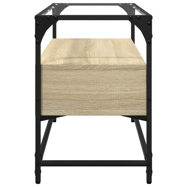 TV-Schrank Sonoma-Eiche mit Glasplatte, 80cm