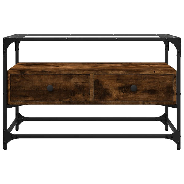 TV-Schrank Räuchereiche mit Glasplatte 80cm