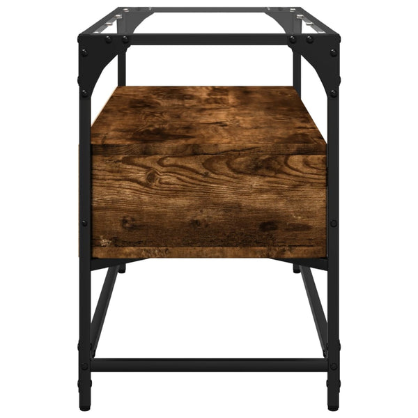 TV-Schrank Räuchereiche mit Glasplatte 80cm