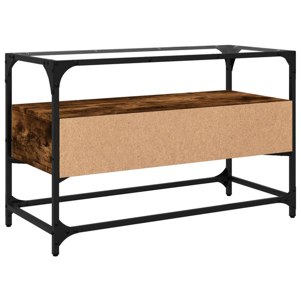 TV-Schrank Räuchereiche mit Glasplatte 80cm