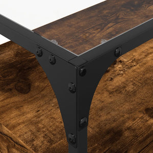 TV-Schrank Räuchereiche mit Glasplatte 80cm