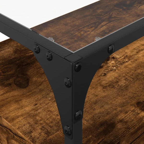 TV-Schrank Räuchereiche mit Glasplatte 80cm