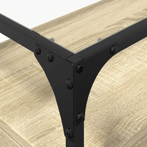 TV-Schrank Sonoma-Eiche mit Glasplatte, 98 cm