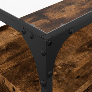 TV-Schrank Räuchereiche mit Glasplatte 98 cm