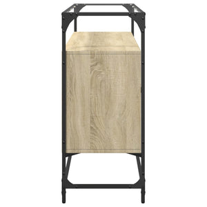Sideboard Sonoma-Eiche mit Glasplatte, 98 cm