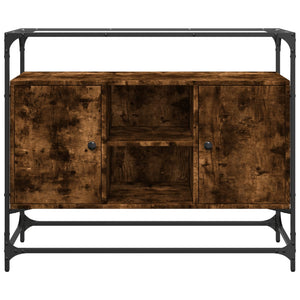 Sideboard Räuchereiche mit Glasplatte, 98 cm