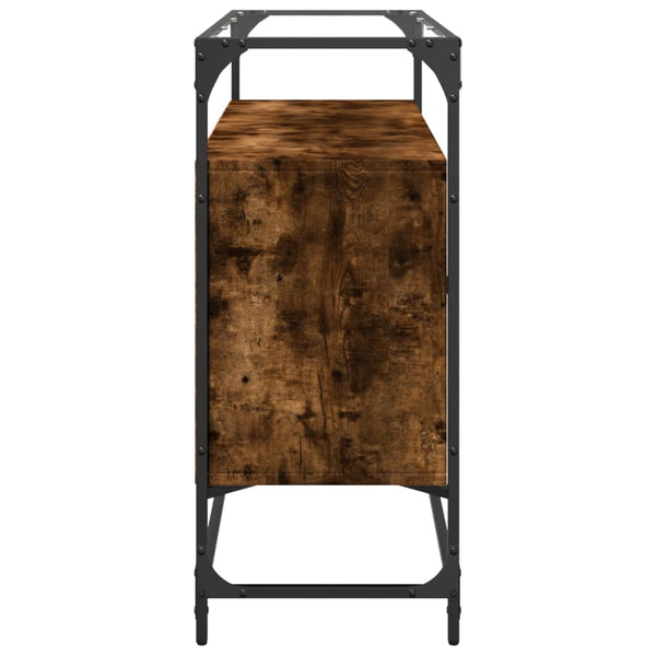 Sideboard Räuchereiche mit Glasplatte, 98 cm