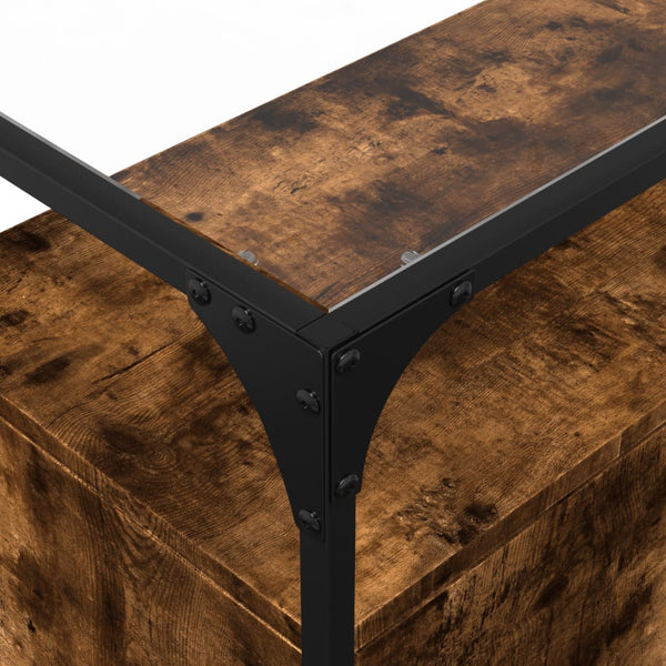 Sideboard Räuchereiche mit Glasplatte, 98 cm
