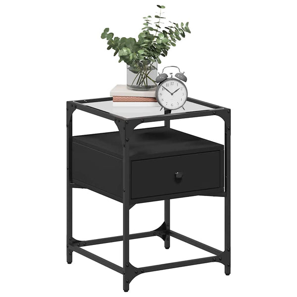 Nachttische Schwarz 40x40x55cm, 2er-Set