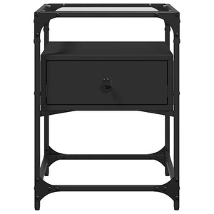 Nachttische Schwarz 40x40x55cm, 2er-Set