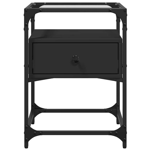 Nachttische Schwarz 40x40x55cm, 2er-Set