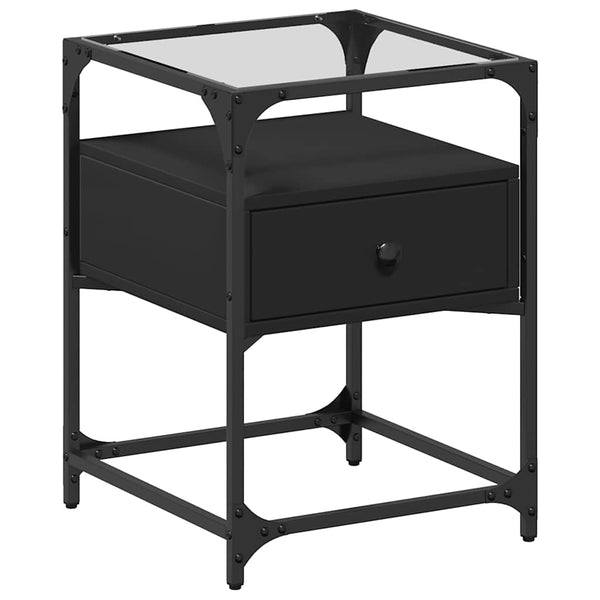 Nachttische Schwarz 40x40x55cm, 2er-Set