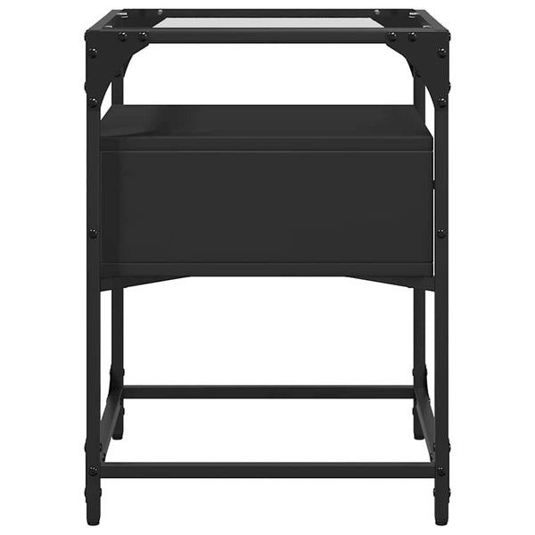 Nachttische Schwarz 40x40x55cm, 2er-Set