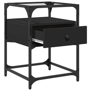 Nachttische Schwarz 40x40x55cm, 2er-Set