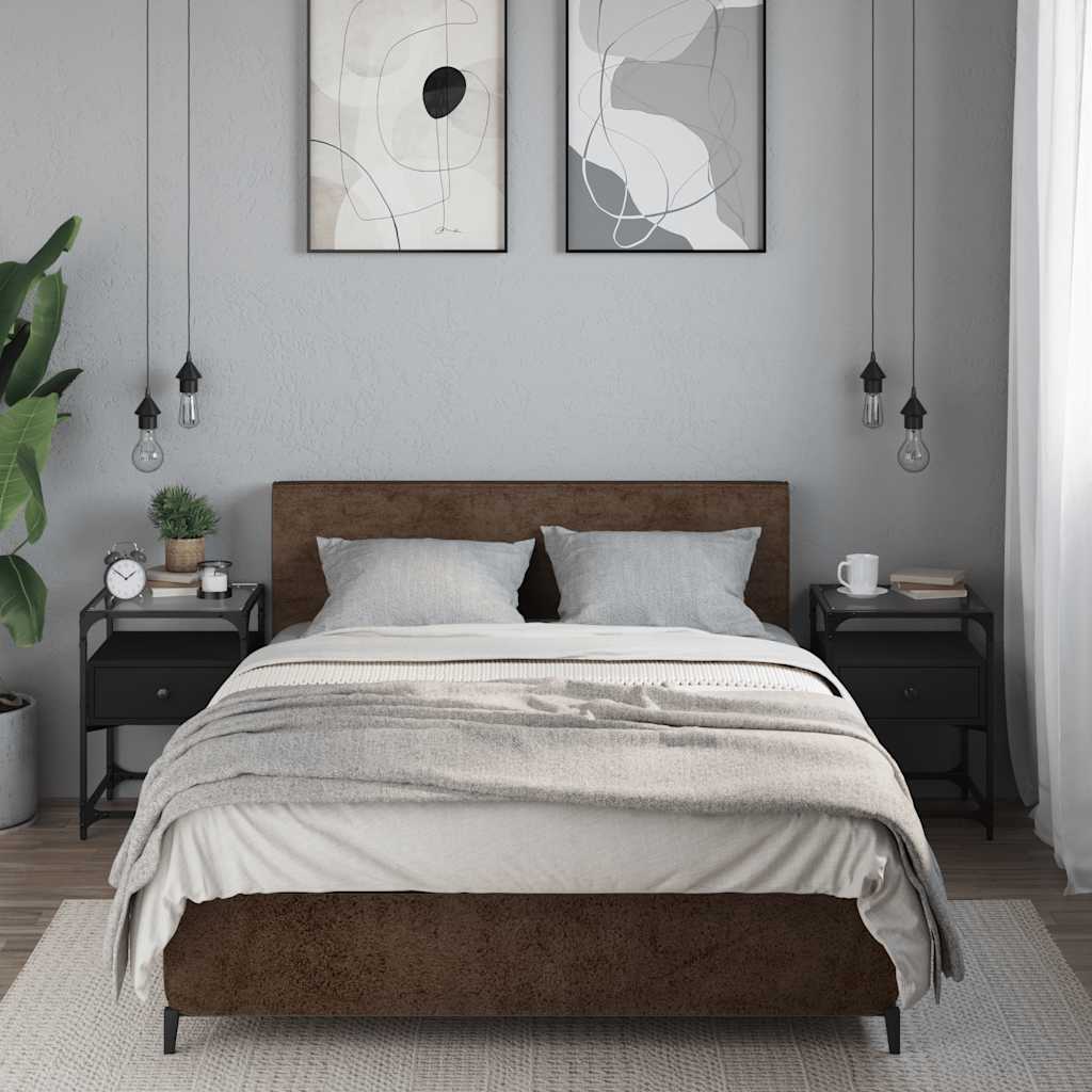 Nachttische Schwarz 40x40x55cm, 2er-Set