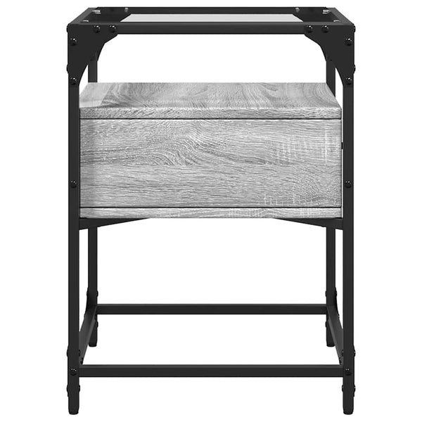 Grauer Nachttisch Sonoma 40x40x55 cm