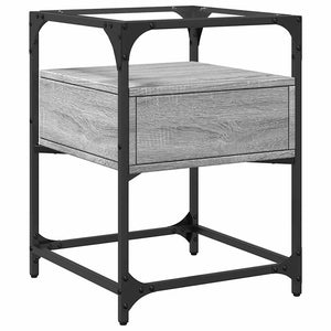 Grauer Nachttisch Sonoma 40x40x55 cm