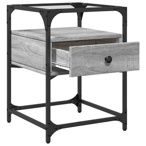 Grauer Nachttisch Sonoma 40x40x55 cm