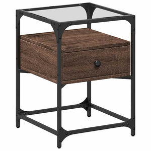 Nachttisch Braun Eichenoptik 40x40x55 cm