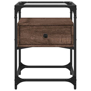 Nachttisch Braun Eichenoptik 40x40x55 cm
